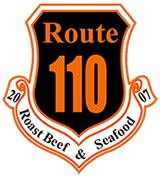 110 Pizza, Roast Beef & Seafood Logo